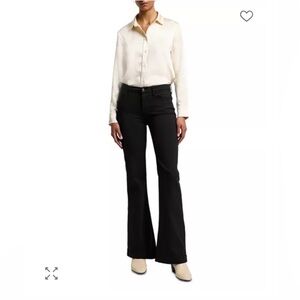 7 For All Mankind Dojo Tailorless Bootcut Jeans in Black